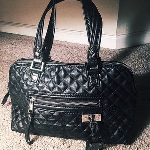 Black L.A.M.B black leather Satchel